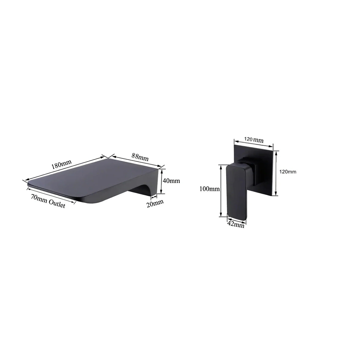 Mitigeur Lavabo Encastrable Effet Cascade Chrome