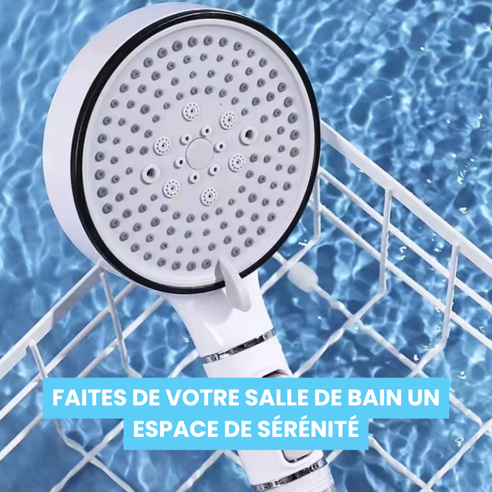 Pommeau de Douche Anti Calcaire Blanc