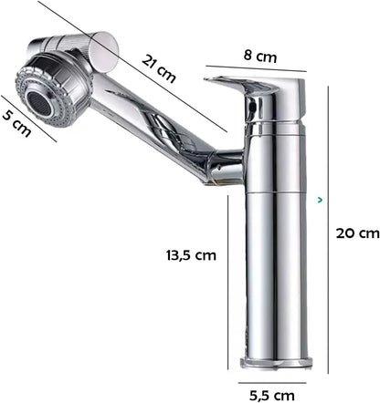 Robinet Salle de Bain Rotatif 360 Degrés