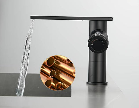 Robinet Cascade Salle De Bain Doré en Laiton