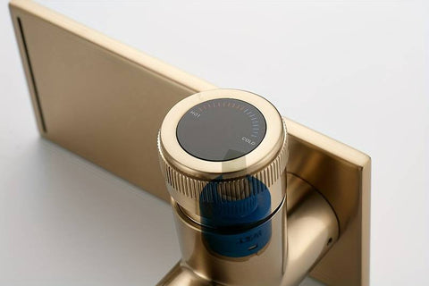 Robinet Cascade Salle De Bain Doré en Laiton