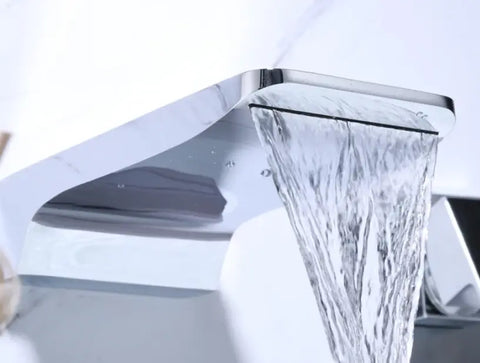 Mitigeur Lavabo Encastrable Effet Cascade Chrome