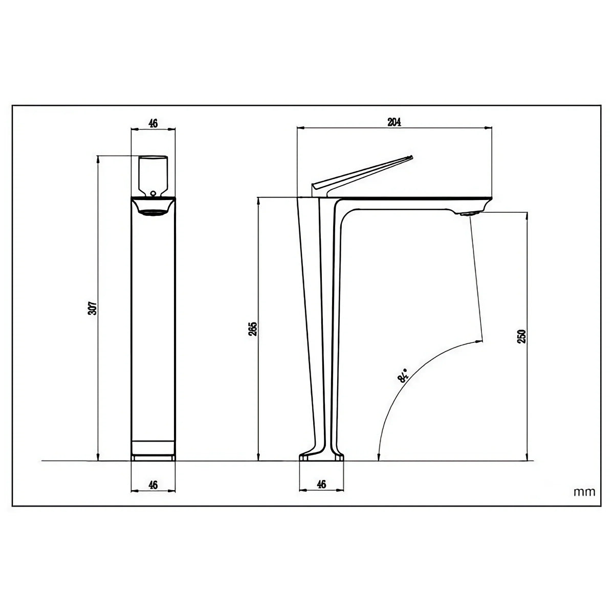 Robinet Haut pour Vasque Design Moderne
