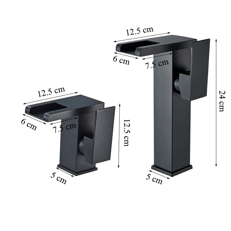 Mitigeur Cascade LED Noir