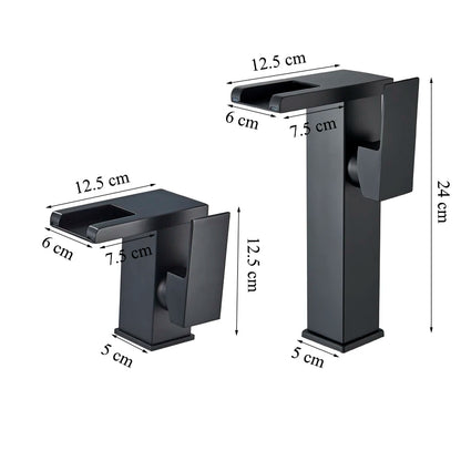 Mitigeur Cascade LED Noir