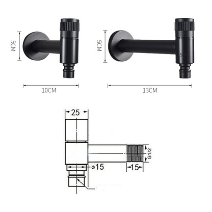 Robinet Extérieur avec Platine Noir