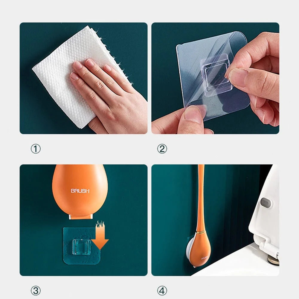Brosse de WC élégante en Silicone