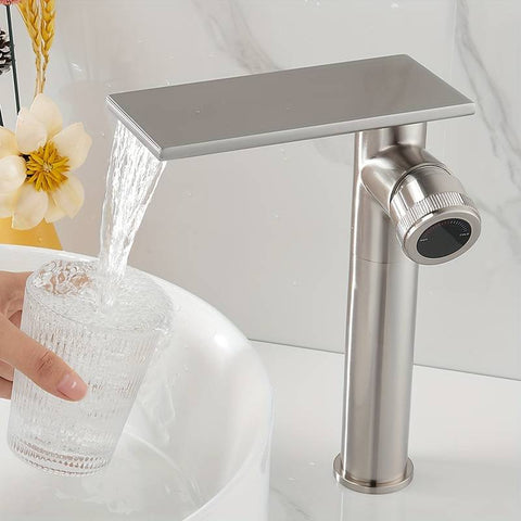 Robinet Cascade Salle De Bain Chrome en Laiton