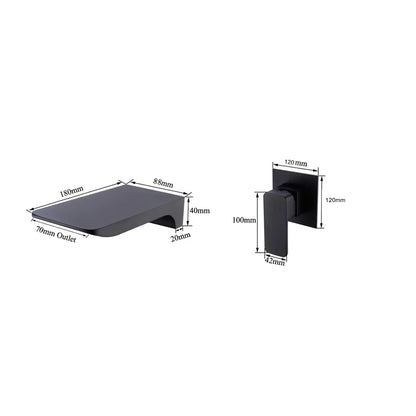 Mitigeur Lavabo Encastrable Effet Cascade Chrome