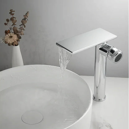 Robinet Cascade Salle De Bain Chrome en Laiton