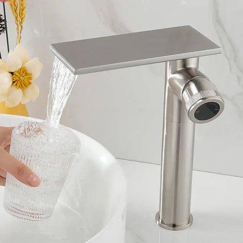 Robinet Cascade Salle De Bain Chrome en Laiton